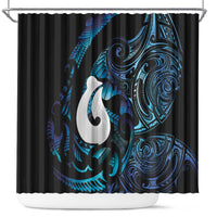 Hei Matau New Zealand Matariki Shower Curtain NZ Fish Hook Maori Art LT14 Purple - Polynesian Pride