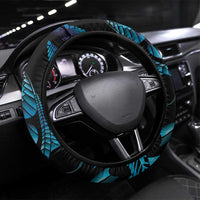 Hei Matau New Zealand Matariki Steering Wheel Cover NZ Fish Hook Maori Art LT14 Universal Fit Purple - Polynesian Pride