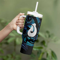 Hei Matau New Zealand Matariki Tumbler With Handle NZ Fish Hook Maori Art LT14 - Polynesian Pride
