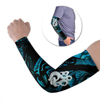 Manaia New Zealand Matariki Arm Sleeves NZ Paua Shell Maori Art LT14 Set of 2 Turquoise - Polynesian Pride