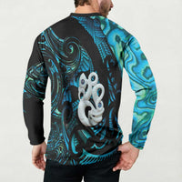 Manaia New Zealand Matariki Button Sweatshirt NZ Paua Shell Maori Art LT14 - Polynesian Pride