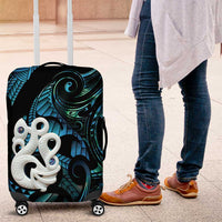 Manaia New Zealand Matariki Luggage Cover NZ Paua Shell Maori Art LT14 Turquoise - Polynesian Pride