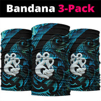 Manaia New Zealand Matariki Neck Gaiter NZ Paua Shell Maori Art LT14 package One Size: 25*50cm Turquoise - Polynesian Pride