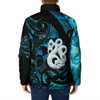 Manaia New Zealand Matariki Padded Jacket NZ Paua Shell Maori Art LT14 - Polynesian Pride