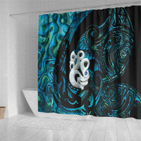 Manaia New Zealand Matariki Shower Curtain NZ Paua Shell Maori Art LT14 - Polynesian Pride