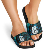 Manaia New Zealand Matariki Slide Sandals NZ Paua Shell Maori Art LT14 - Polynesian Pride