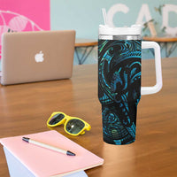 Manaia New Zealand Matariki Tumbler With Handle NZ Paua Shell Maori Art LT14 - Polynesian Pride