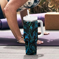 Manaia New Zealand Matariki Tumbler With Handle NZ Paua Shell Maori Art LT14 - Polynesian Pride