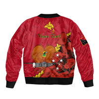 Personalised Remembrance Day PNG Bomber Jacket Papua New Guinea We Will Remember Them LT14 - Polynesian Pride