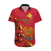 Personalised Remembrance Day PNG Hawaiian Shirt Papua New Guinea We Will Remember Them LT14 Red - Polynesian Pride