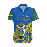 Polynesian Pride Independence Day Solomon Islands Hawaiian Shirt Happy 45th Anniversary LT14 Blue - Polynesian Pride