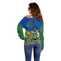 Polynesian Pride Independence Day Solomon Islands Off Shoulder Sweater Happy 45th Anniversary LT14 - Polynesian Pride