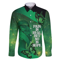 Personalised World Mental Health Awareness Month Family Matching Long Sleeve Bodycon Dress and Hawaiian Shirt Warriors Brave Strong Galaxy Vibes