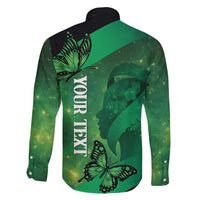 Personalised World Mental Health Awareness Month Family Matching Off The Shoulder Long Sleeve Dress and Hawaiian Shirt Warriors Brave Strong Galaxy Vibes