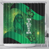 World Mental Health Awareness Month Shower Curtain Warriors Brave Strong Galaxy Vibes