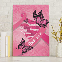 Polynesia Breast Cancer Awareness Month Canvas Wall Art Pink Ribbon Mix Butterflies LT14 Without Frame Pink - Polynesian Pride