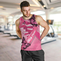 Polynesia Breast Cancer Awareness Month Men Tank Top Pink Ribbon Mix Butterflies LT14 Pink - Polynesian Pride
