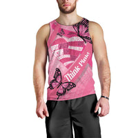 Polynesia Breast Cancer Awareness Month Men Tank Top Pink Ribbon Mix Butterflies LT14 - Polynesian Pride