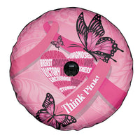 Polynesia Breast Cancer Awareness Month Spare Tire Cover Pink Ribbon Mix Butterflies