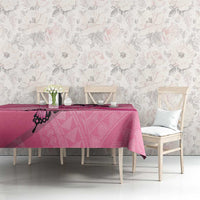 Polynesia Breast Cancer Awareness Month Tablecloth Pink Ribbon Mix Butterflies LT14 - Polynesian Pride