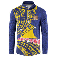 Personalised Tokelau Tokehega Day Button Sweatshirt Tokelauan Tatau Flag Color - Polynesian Pride