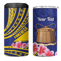 Personalised Tokelau Tokehega Day 4 in 1 Can Cooler Tumbler Tokelauan Tatau Flag Color - Polynesian Pride