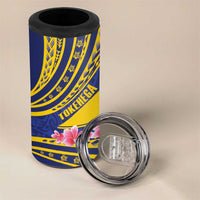 Personalised Tokelau Tokehega Day 4 in 1 Can Cooler Tumbler Tokelauan Tatau Flag Color - Polynesian Pride