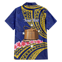 Personalised Tokelau Tokehega Day Family Matching Off Shoulder Short Dress and Hawaiian Shirt Tokelauan Tatau Flag Color - Polynesian Pride