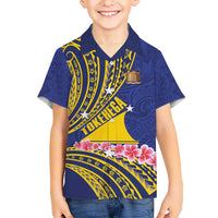 Personalised Tokelau Tokehega Day Kid Hawaiian Shirt Tokelauan Tatau Flag Color - Polynesian Pride