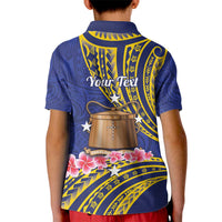 Personalised Tokelau Tokehega Day Kid Polo Shirt Tokelauan Tatau Flag Color - Polynesian Pride