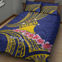 Personalised Tokelau Tokehega Day Quilt Bed Set Tokelauan Tatau Flag Color - Polynesian Pride