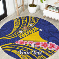 Personalised Tokelau Tokehega Day Round Carpet Tokelauan Tatau Flag Color - Polynesian Pride