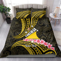 Personalised Tokelau Tokehega Day Bedding Set Tokelauan Tatau Black Color - Polynesian Pride