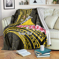 Personalised Tokelau Tokehega Day Blanket Tokelauan Tatau Black Color - Polynesian Pride