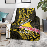 Personalised Tokelau Tokehega Day Blanket Tokelauan Tatau Black Color - Polynesian Pride