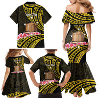 Personalised Tokelau Tokehega Day Family Matching Mermaid Dress and Hawaiian Shirt Tokelauan Tatau Black Color - Polynesian Pride