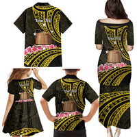Personalised Tokelau Tokehega Day Family Matching Puletasi and Hawaiian Shirt Tokelauan Tatau Black Color - Polynesian Pride