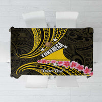 Personalised Tokelau Tokehega Day Tablecloth Tokelauan Tatau Black Color - Polynesian Pride