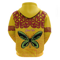 Personalised Tufi Tapa and Tattoo Festival Hoodie PNG Oro Butterfly Tapa Pattern - Polynesian Pride