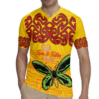 Personalised Tufi Tapa and Tattoo Festival Rugby Jersey PNG Oro Butterfly Tapa Pattern - Polynesian Pride