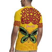 Personalised Tufi Tapa and Tattoo Festival Rugby Jersey PNG Oro Butterfly Tapa Pattern - Polynesian Pride