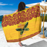 Personalised Tufi Tapa and Tattoo Festival Sarong PNG Oro Butterfly Tapa Pattern - Polynesian Pride