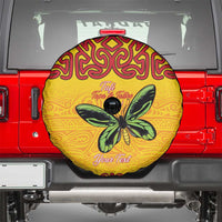 Personalised Tufi Tapa and Tattoo Festival Spare Tire Cover PNG Oro Butterfly Tapa Pattern - Polynesian Pride