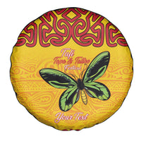 Personalised Tufi Tapa and Tattoo Festival Spare Tire Cover PNG Oro Butterfly Tapa Pattern - Polynesian Pride