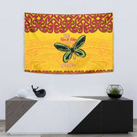 Personalised Tufi Tapa and Tattoo Festival Tapestry PNG Oro Butterfly Tapa Pattern - Polynesian Pride