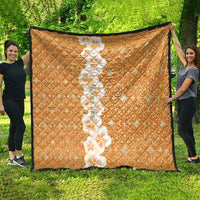 Personalised Tufi Tapa and Tattoo Festival Quilt Oro Tapa Cloth With Plumeria - Polynesian Pride