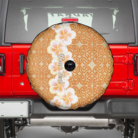 Personalised Tufi Tapa and Tattoo Festival Spare Tire Cover Oro Tapa Cloth With Plumeria - Polynesian Pride