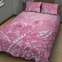 Personalised Polynesia Breast Cancer Awareness Quilt Bed Set No One Fights Alone Turtle Ribbon - Pink Version LT14 - Polynesian Pride