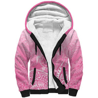 Personalised Polynesia Breast Cancer Awareness Sherpa Hoodie No One Fights Alone Turtle Ribbon - Pink Version LT14 Unisex Pink - Polynesian Pride