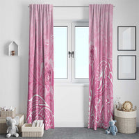 Personalised Polynesia Breast Cancer Awareness Window Curtain No One Fights Alone Turtle Ribbon - Pink Version LT14 - Polynesian Pride